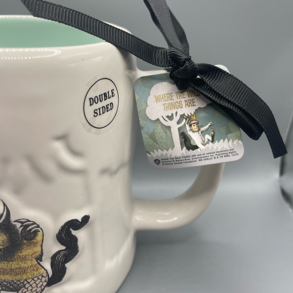 Rae Dunn WHERE THE WILD THINGS ARE Mug Double Sided With 3D Forest Detail NEW - Picture 2 of 4